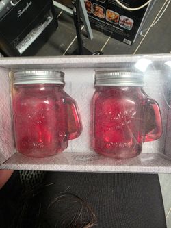 Set Of 2 Mason Jar Cups