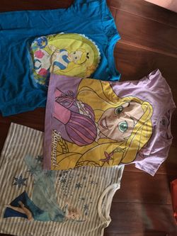 3 Disney Princess T-shirts Size 7/8