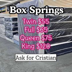 Box Springs  Twin box Full box  Queen box  King box  Bases para colchon  Box spring 