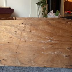 Vintage Unbranded Wooden Crate Solid Reinforced Wood Box 19" x 16" x 12"