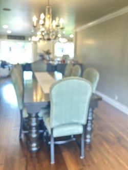 Dining Table And Ten Chairs 