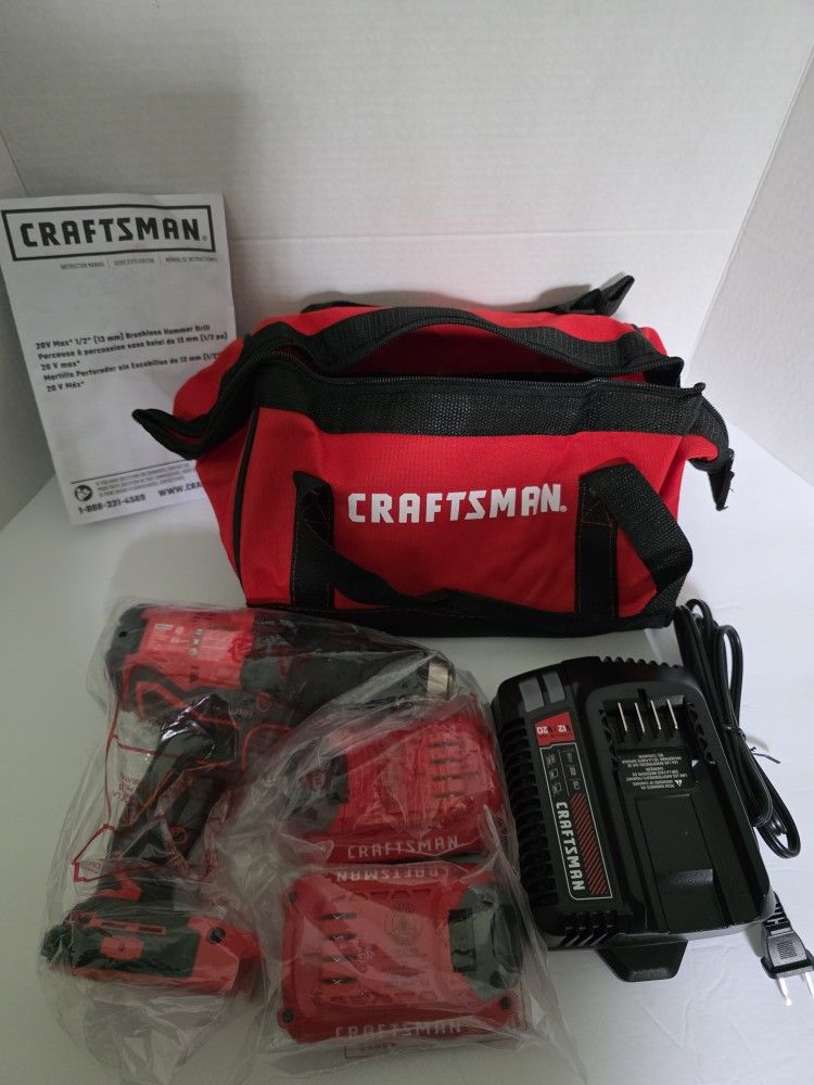 Craftsman Drill Kit, Open Box, Unused, CMCD731D2
