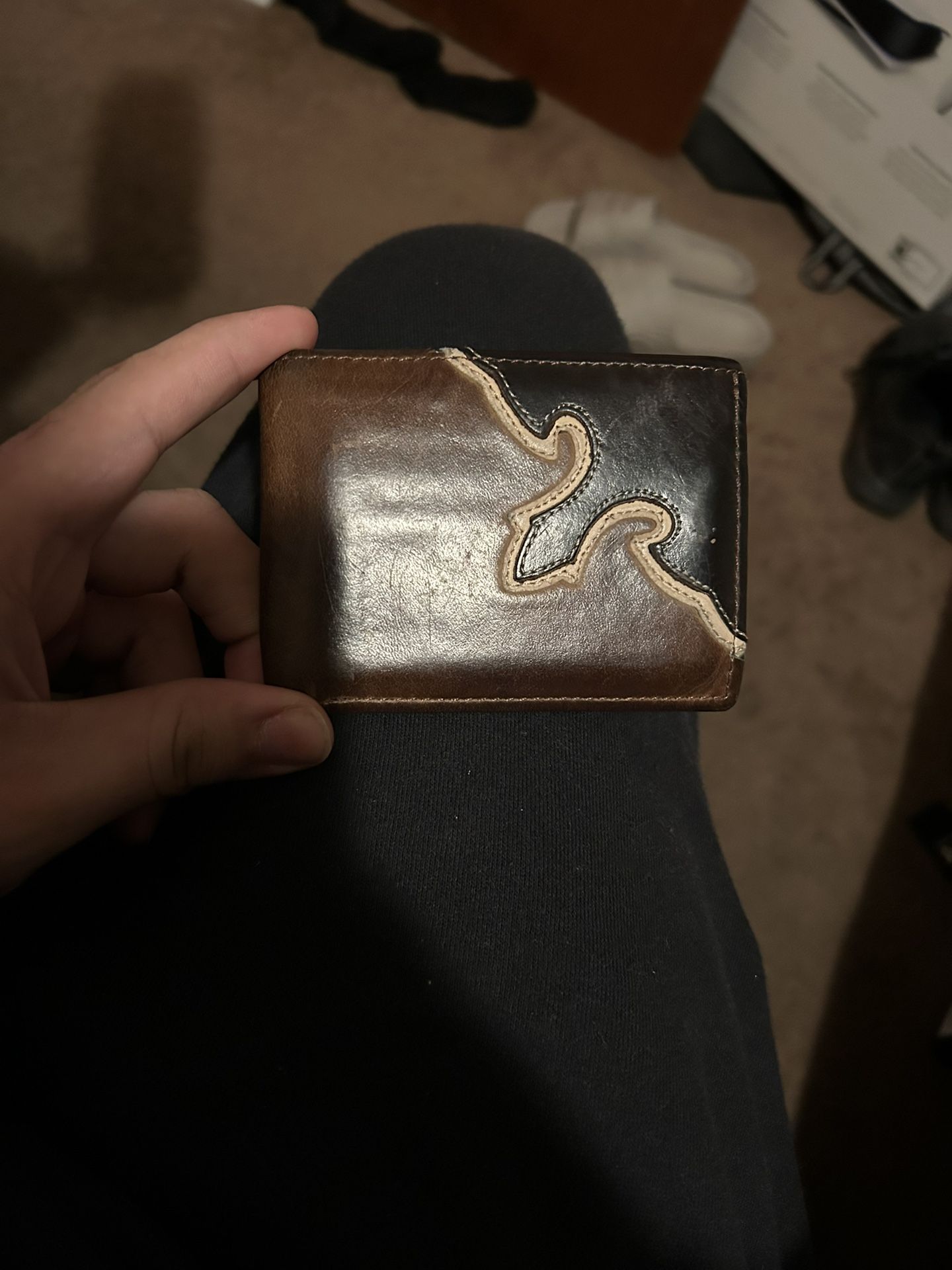 Mens Western Leather Bifold Wallet