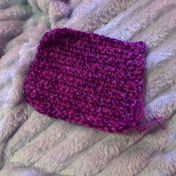 purple hot pad / oven mit