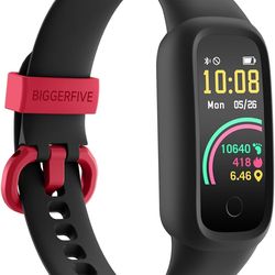 BIGGERFIVE Vigor 2 L Kids Fitness Tracker Watch for Boys Girls Ages 5-15, Activity Tracker, Heart Rate Sleep Monitor, IP68 Waterproof, Pedometer, Calo
