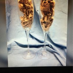 Vintage 10" Champagne flutes - set of 2