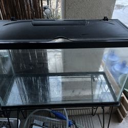 30 Gallon tank with Iron Stand and more