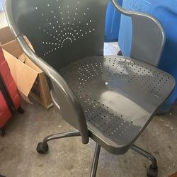 Grey Metal Computer Chair