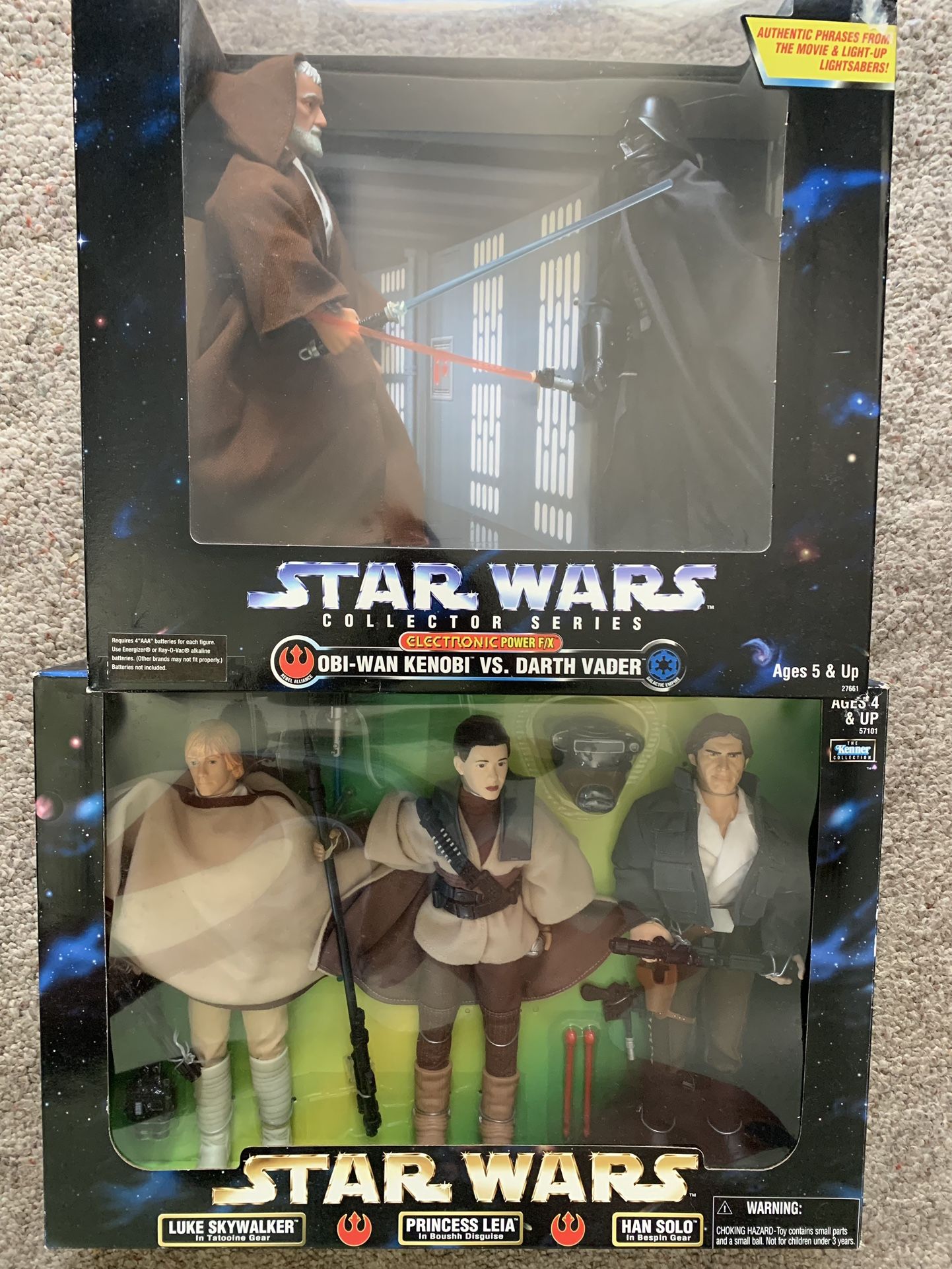 Star Wars Luke Skywalker, Leia And Han Solo 12” Figures