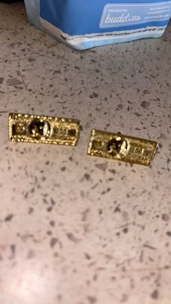 100 dollar bill earrings