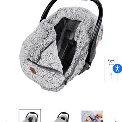 JJ Cole Sherpa fuzzy infant car seat cover