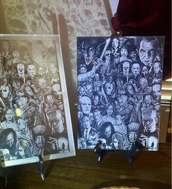 Rare 2-Piece Horror Cinema Collector’s Display Set – Fred Bushnell