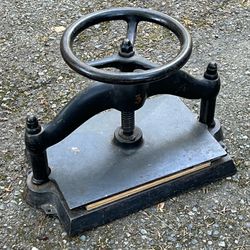 Antique Cast Iron Book Press 15”x10” Letterpress Copy Press Heavy Duty Vintage