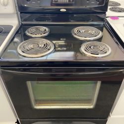 BLACK WHIRLPOOL COIL TOP STOVE 