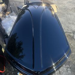 Universal Black Roof Cargo Carrier Travel Storage Box with Lock Fits model w/ Roof Rails Only 67 in.