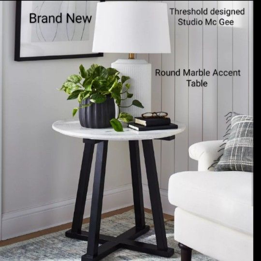 Brand New - Threshold & Studio MC Gee - Round Marble Accent Table