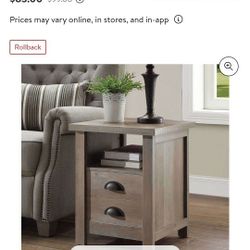 Must Sell Today!!!!! Brand New Better Homes and Gardens Granary Modern Farmhouse End Table, Rustic Gray For Sale


