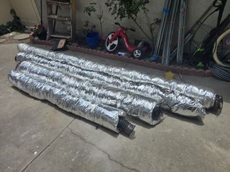 Insulated HVAC Flex Duct Lot – 3x 6” + 1x 4”
