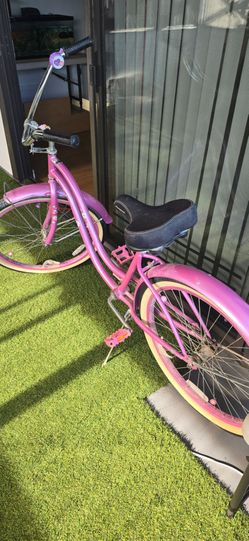 Pink Cruiser Bike with White Wall Tires