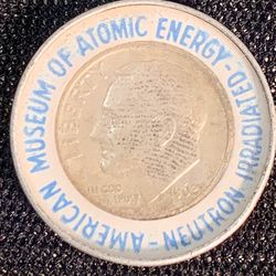 1962 Neutron Irradiated Roosevelt Silver Dime The American Museum of Atomic Energy