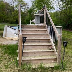 Deck and steps for the pool