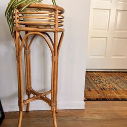 Vintage Plant Stand And Plant
