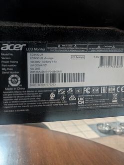Acer ED343CUR LCD Monitor