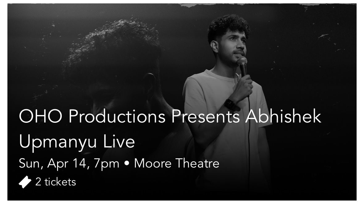 Abhishek Upmanyu Seattle 4/14