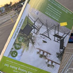 Mainstays Albany Lane 3-Piece Outdoor Bistro Set, Black