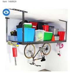 SafeRacks 4 ft. x 8 ft. Overhead Garage Storage Rack and Accessories Kit $200