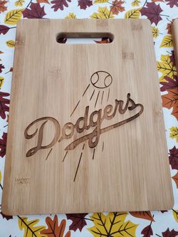 Dodgers cutting board custom