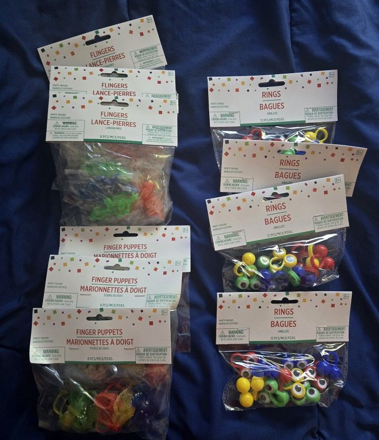 Party Favors- Finger Puppets, Flingers & Eyeball Rings