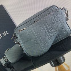 Men's three-piece set of cross-body bag saddle bag