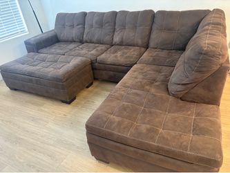 Microsuede sectional