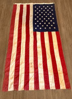 Vintage Dettra Bull-Dog Bunting 50 Star American Flag USA Made Pennsylvania
