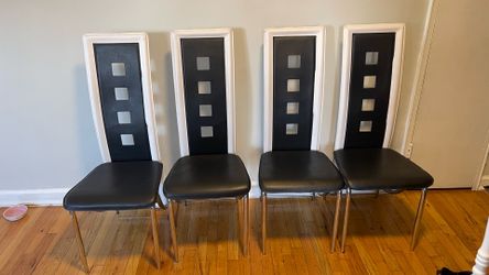 4 dining chairs - heavily worn, free