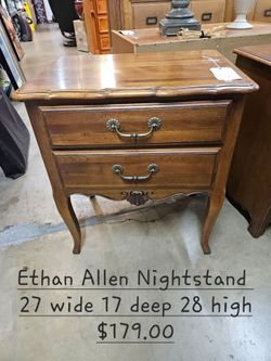 Nightstand Ethan Allen We are located at 2811 East Bell road. Another Time Around Furniture.