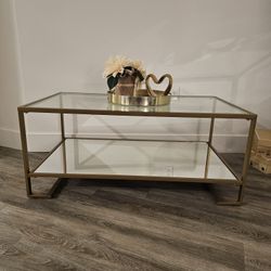Gold Mirror Glass Coffee Table 