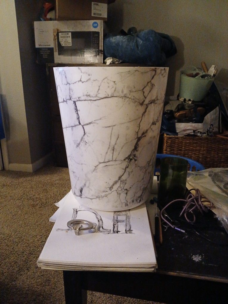 Plastic Marble Waste Paper Basket