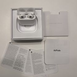 Apple AirPods 3rd Generation Wireless In-Ear Headset - White- EXCELLENT IN BOX