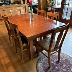 Craftsman Dining Table Solid Red Oak