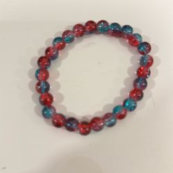 Clear Blue/Red Bracelet 