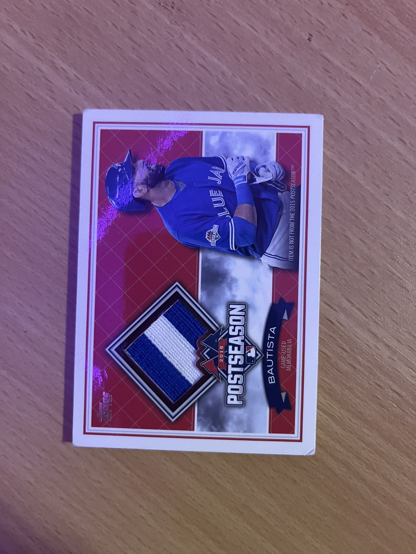 José Bautista Patch Card! Numbered 54/100