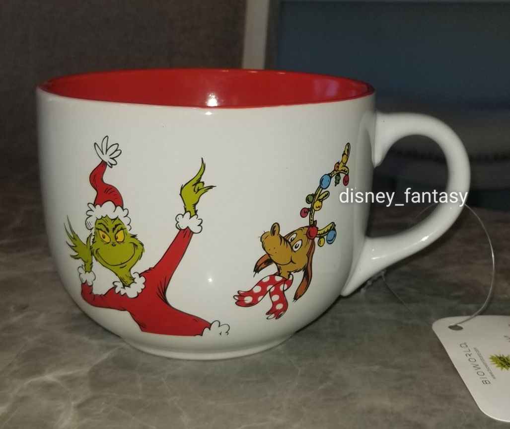 Dr. Seuss The Grinch Large Ceramic Coffee Soup Mug Max Cindy Lou Who