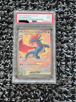 2025 POKEMON JOURNEY TOGETHER SPECIAL ILLUSTRATION RARE #187 SALAMENCE EX PSA 9