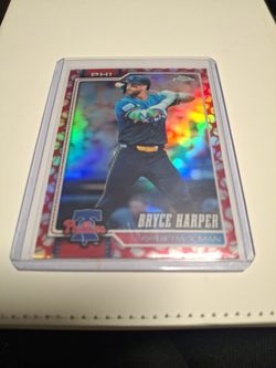 Bryce Harper #244 Topps Chrome Baseball seams, Refract.