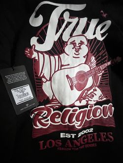 True Religion Cali Bay Zip Up Hoodie - Jet Black Men’s size M