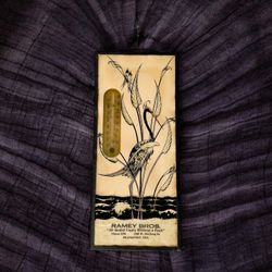 Antique Marketing Advertisement Thermometer Wall Art Heron Crane Botanical Nature in Water Vintage