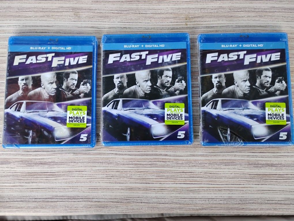 Fast Five Blu Ray Sealed. $5 each