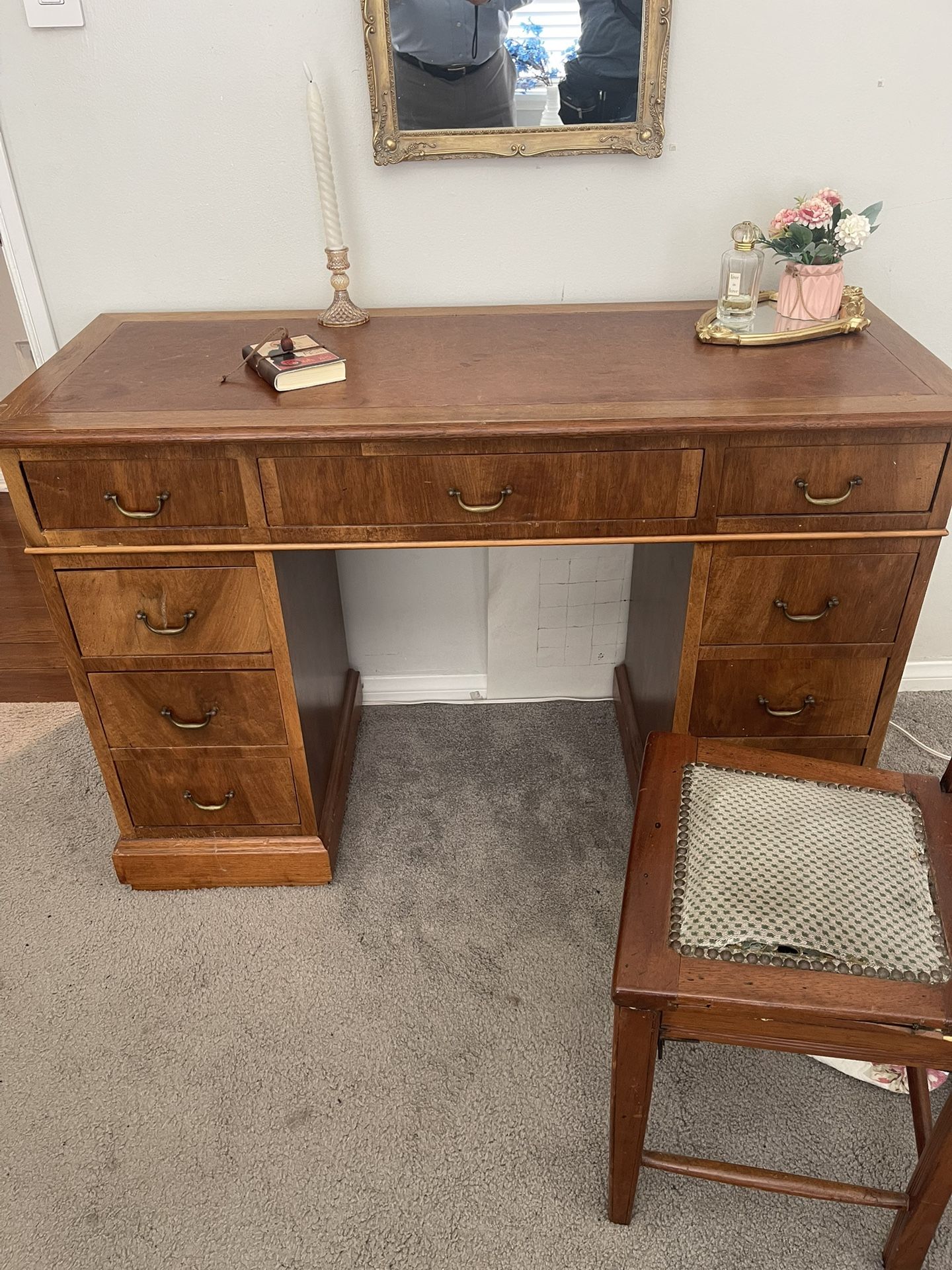 Antique Desk And Chair